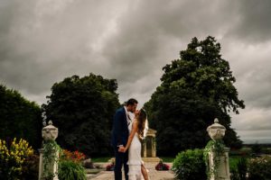 The Bride and Groom Take a Walk in the Grounds of Rowton Castle