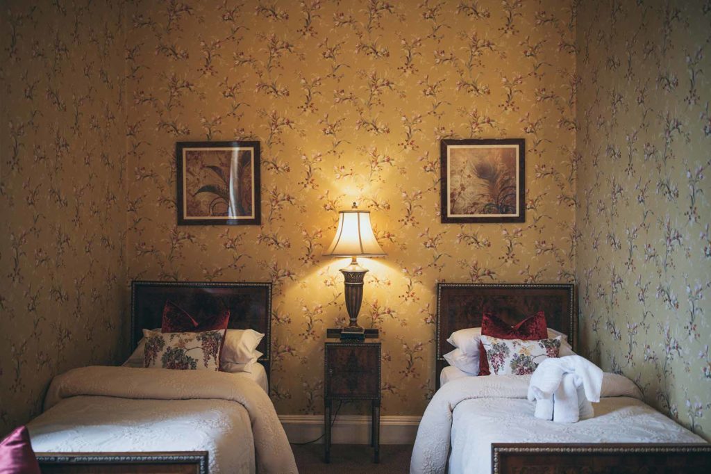 A Beautifully Decorative Twin Bedroom, Rowton Castle Accommodation