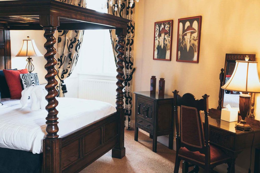 Rowton Castle's Oak Room, Complete with Mahogany Four Poster Bed and Dressing Table
