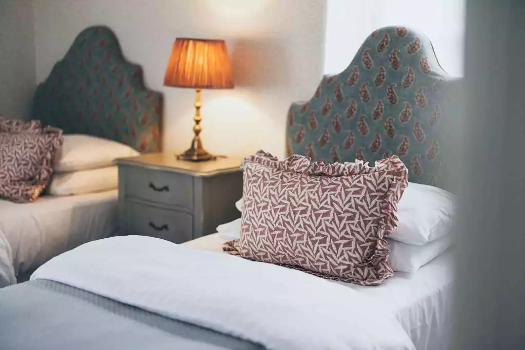 Twin bedroom accommodation at Rowton Castle